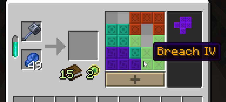 Matrix Enchanting on a mace